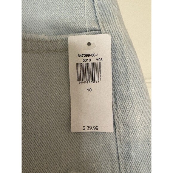 Old Navy High Rise OG Straight Short denim shorts Women’s Size 10 Raw Hem - Picture 9 of 9